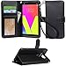 LG V20 Case,Arae LG V20 wallet Case with Kickstand and Flip cover, Black