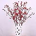 Fashionclubs Christmas Tree Artificial Red Holly Berry Pick Branch Wreath Pack of 100