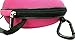 CASEBUDi Oval Hard Shell Headphone Carrying Case | Travel Pouch Protection Compatible with Foldable Headphones | Pink Ballistic Nylon