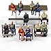 P4804 24 pcs All Seated Figures O Gauge 1:50 Scale Painted People Model Railway New