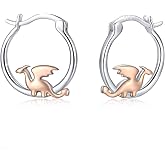 Hypoallergenic Dragon Earrings 925 Sterling Silver Small Animal Huggie Hoop Earrings for Sensitive Ears Dragon Jewelry Gifts for Women