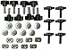 Upper Bound Universal Jeep Wrangler Hard Top Quick Removal Fastener Thumb Screw and Nut Kit Fits All CJ/YJ/TJ/JK