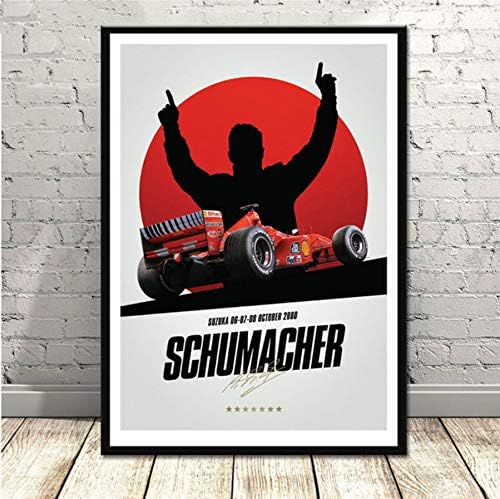 MISSOUL Poster And Prints Schumacher F1 Racing Car Sport Legend Star Wall Art Pictures Canvas Painting Gift Without Frame 50 * 70cm