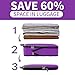 Bagail 4 Set Compression Packing Cubes Travel Expandable Packing, Purple, Size M