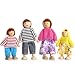 PUCKWAY Kids Girls Lovely Happy Dolls Family Playset Wooden Figures Set of 7 People for Children Dollhouse Pretend Gift