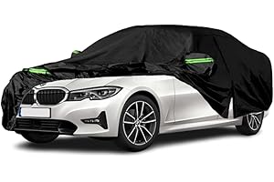 LTDNB Waterproof Car Covers Compatible with 2007-2023 BMW 3 Series M3 320i 328i 330i 335i, All Weather Custom-fit Car Cover with Zipper Door for Rain Snowproof UV Windproof Protection
