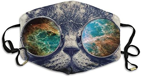 KZ MASKS Unisex Cashmere Cat Sunglasses Printed Cotton Mouth-Masks Face Mask Polyester Anti-dust Masks