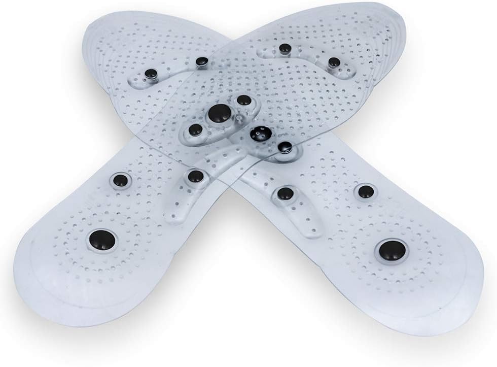 Mespirit MindInSole for feet Acupressure Magnetic Inserts for Men and Women Massage Foot Therapy Reflexology Pain Relief Helps Burn Fat Cutable Fits Washable