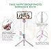 Bluetooth Selfie Stick, BlitzWolf Extendable and Tripod Stand Selfie Stick with Wireless Remote for iPhone X/XR/XS/8/8 Plus/7/7 Plus/Se/6s/6/6 Plus, Galaxy S9/S8/S7/S6, Android Huawei and More（Pink）