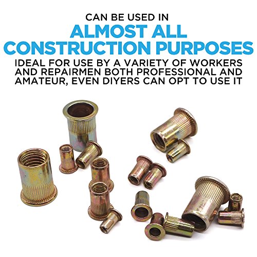 3 Metric+Plated+Rivnuts+Treaded+Nutsert