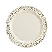 Disposable Plastic Plates | Premium Quality Ivory & Gold Dinnerware With Golden Lace Rim | Excellent for Weddings, Baby & Bridal Showers, Parties & More | Heavy Duty 9 Inches Plate | 40 Count