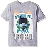 Trolls Boys' Big Boys' Call Someone Who Cares Youth Short-Sleeved T-Shirt Tearaway Label, Heather Grey, M