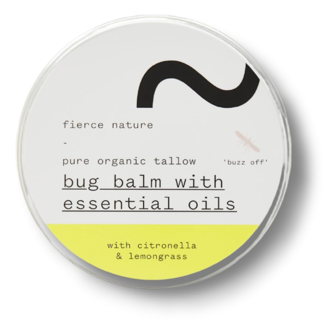 Fierce Nature Bug Balm – Natural Tallow Balm with Citronella & Lemongrass Essential Oils – Nourishing Vitamin-Rich Body & Hand Balm – Insect Repellent for Men & Women – 100g — image 1