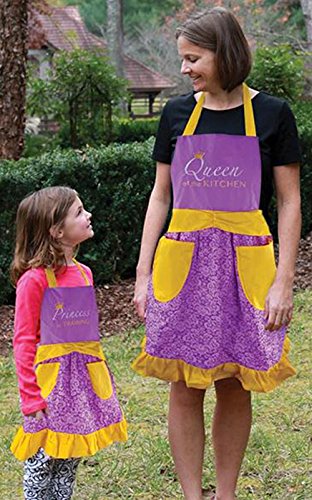 ArtFuzz Queen & Princess Of The Kitchen Apron Set/2 24X30.5