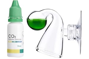 Rhinox Glass Drop Checker Kit with pre-Mixed 4dKH & pH Reagent, 3-Minutes' Setup, 3 Seconds to Read Result, Color Change Reflects CO2 Level