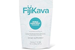 FijiKava Instant Kava Kava Powder 250g – Premium Kava Root Powder with High Kavalactone Content – Natural Relaxation Aid for Calmness, Stress Relief, and Sleep Support – Easy-to-Mix