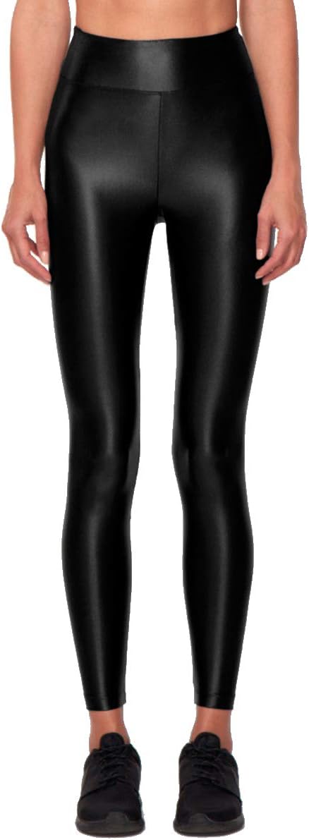 Lustrous High Rise Legging - Black, Camo, Red, Green, Navy - Shiny Leggings for Women
