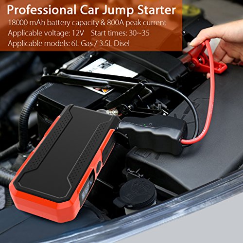 Car Jump Starter Jackery New Spark 800A Peak 18000mAh Portable External