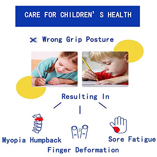 Goblin's Treasures Pencil Grips Writing Aid Grip Trainer Posture Correction Finger Grip for Kids Preschoolers Special Needs(6Pcs)