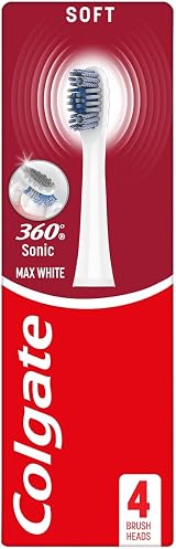 Colgate 360 Sonic Max White Battery Powered Toothbrush Refills Slim Tip Soft
