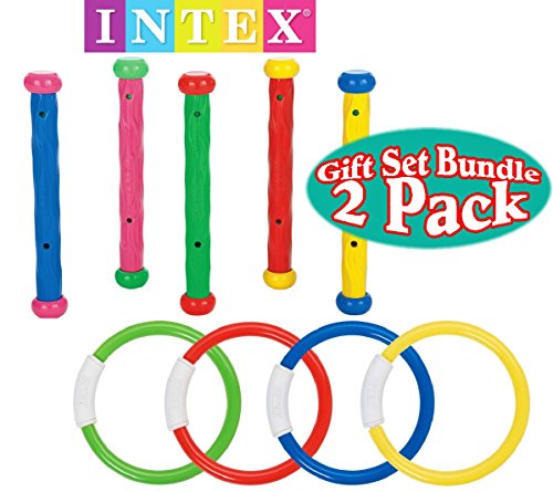 Intex Underwater Swimming/Diving Pool Toy Rings (4 Rings) & 