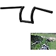 TCMT Black Drag Handlebar 1" Z Bars Fits For Harley Softail Sportster XL Honda Yamaha Suzuki Kawasaki Triumph Indian Victory Choppers Custom Bobbers with 1" Bars