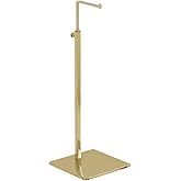B&NN Adjustable Metal Handbag Rack Tabletop Handbag Purse Display Stand Single Hook Bag Stand Holder (Gold)