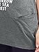 Allegra K Ladies Sleeveless Letters Print Loose Tunic Top M Dark Grey