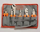 H. H. Bukke Pliers Set - 5 pc Kit Includes Wire Cutters, Needle Nose Pliers, Side Cutters, Storage Sleeve.  Warranted