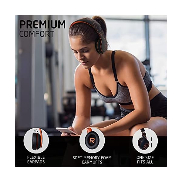 PowerLocus-P6-Bluetooth-Headphones-Over-Ear-Wireless-Headphones-Super-Bass-Hi-Fi-Stereo-Sound-20Hrs-Battery-LifeSoft-Earmuffs-Headphones-with-Mic-Voice-Assistant-for-iPhoneAndroidLaptopsPCTV PowerLocus P6 Bluetooth Headphones Over Ear, Wireless Headphones, Super Bass Hi-Fi Stereo Sound, 20Hrs Battery Life,Soft…