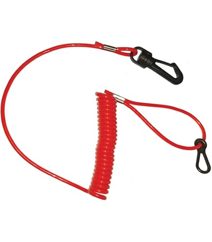 Sicherheitsleine Für Außenbordmotor – Notstopp-Schalter-Seil, Ca. 10–140 Cm, Rot