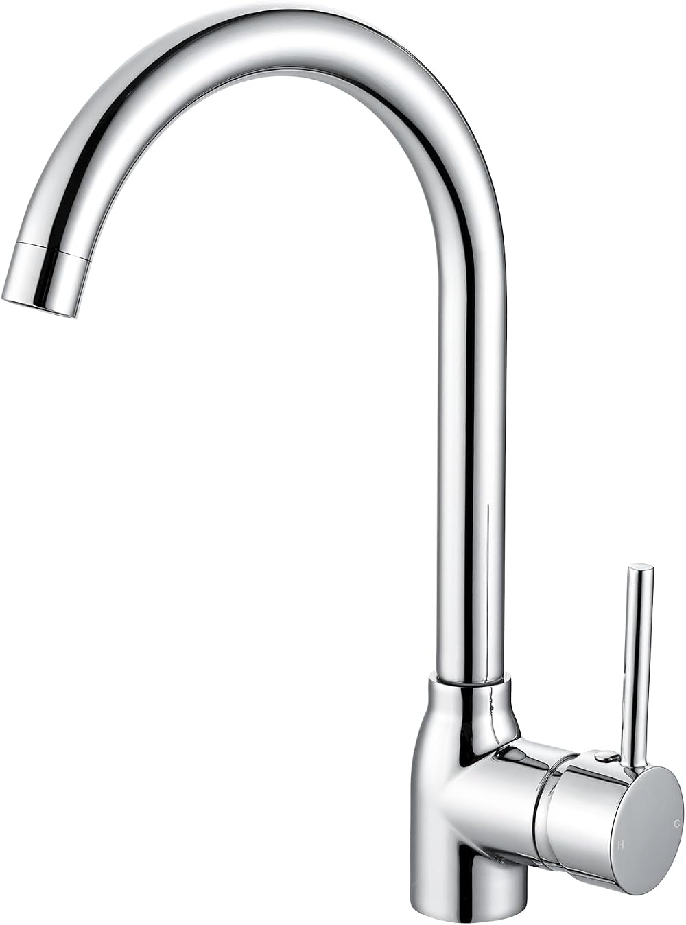 Hapilife Kitchen Sink Mixer Tap Single Lever Monobloc Polished Chrome 1 Hole