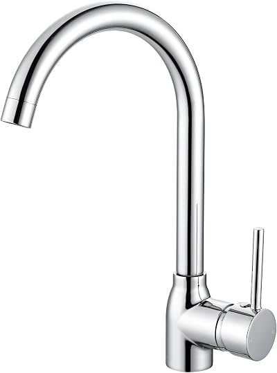 Hapilife Kitchen Sink Mixer Tap Single Lever Monobloc Polished Chrome 1 Hole