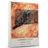 Connecticut United States Map Poster, Connecticut