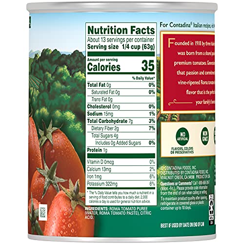Contadina Tomato Puree 29 Oz. Can, 29 Oz (Pack Of 6) Pricepulse