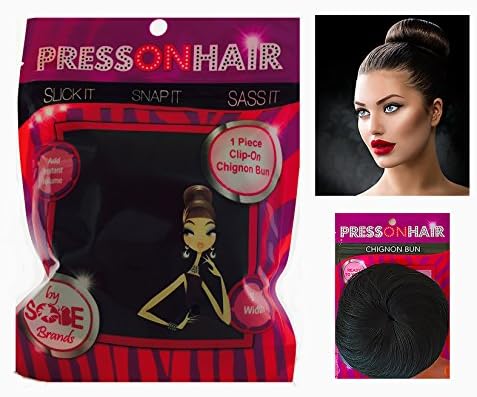 5" Chignon Bun Color 1B Natural Black