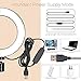 LED Ring Light for Live Streaming & YouTube Video Shooting, 6 inches Desktop Makeup Ring Light Dimmable for Photography Lighting, Smartphone, Studio with 3 Light Mode & 10 Brightness Level