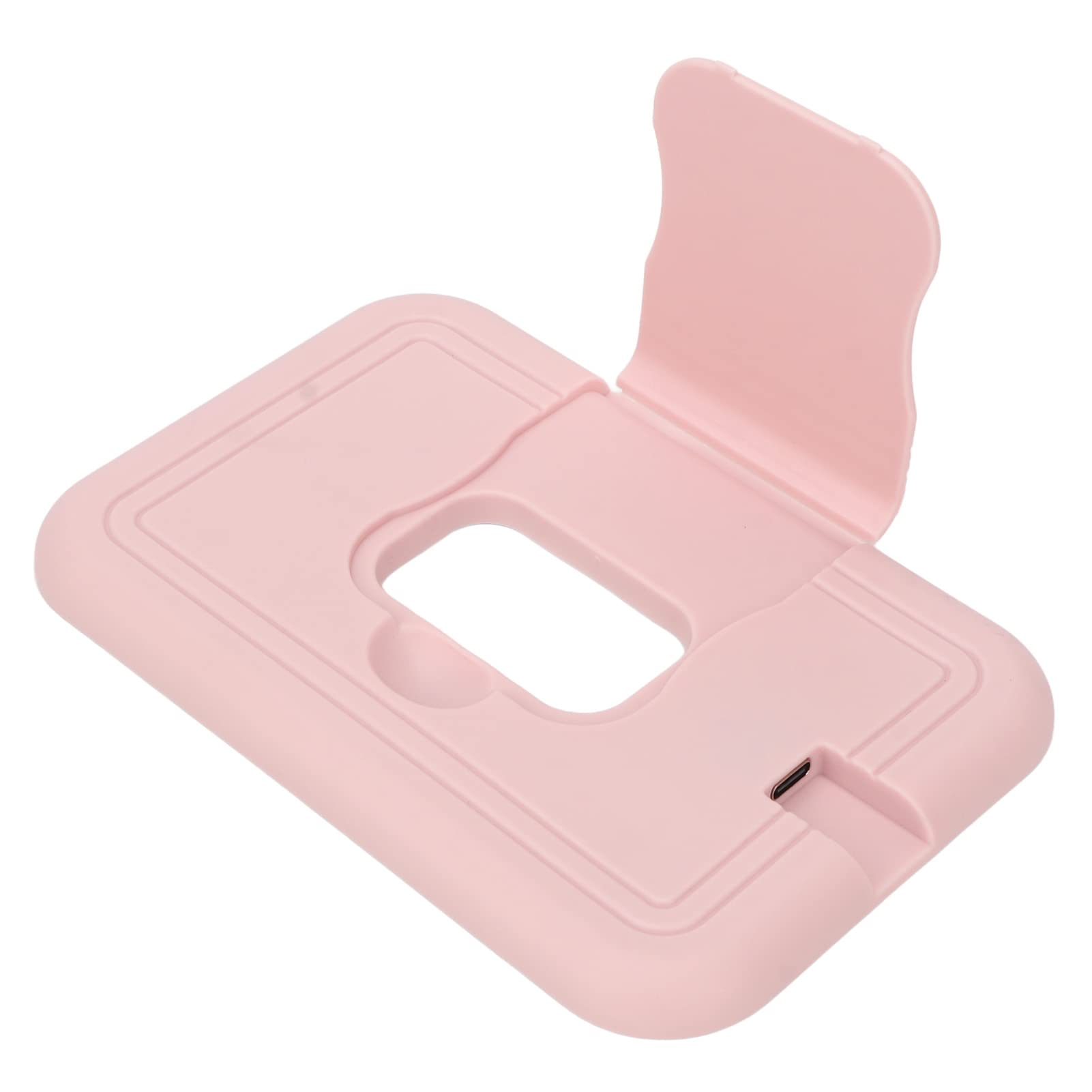 Fockety Baby Wipe Warmer, Portable 40 to 55℃ Constant Temperature Diaper Wipe Warmer and Baby Wet Wipes Dispenser USB Fast Heating in 30 Seconds, Baby Wipes Heater for Home Car Use (Pink)