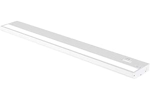 LED Under Cabinet Lighting Hardwired - Linkable Undercabinet Lights for Kitchen - 3CCT 24 Inch White Finish - Undercounter Di