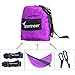 Sportneer Portable Double Hammock Parachute Nylon Fabric Wide Hammock with Tree Straps, Carabiners & Ropes for Backpacking, Camping, Travel,Yard, Purple