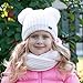 FURTALK Kids Winter Pom Pom Hat -Soft Warm Beanie Knit Hats Scarf Set for Baby Toddler Children Original (Age 1-5 Years)