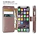 Compatible with iPhone X Wallet Case -Slim & Lightweight Flip Case with Credit Card Holder - Wallet Case For Women & Men - Faux Leather i phone Xs Purse Cases with Magnetic Closure – Rose Gold