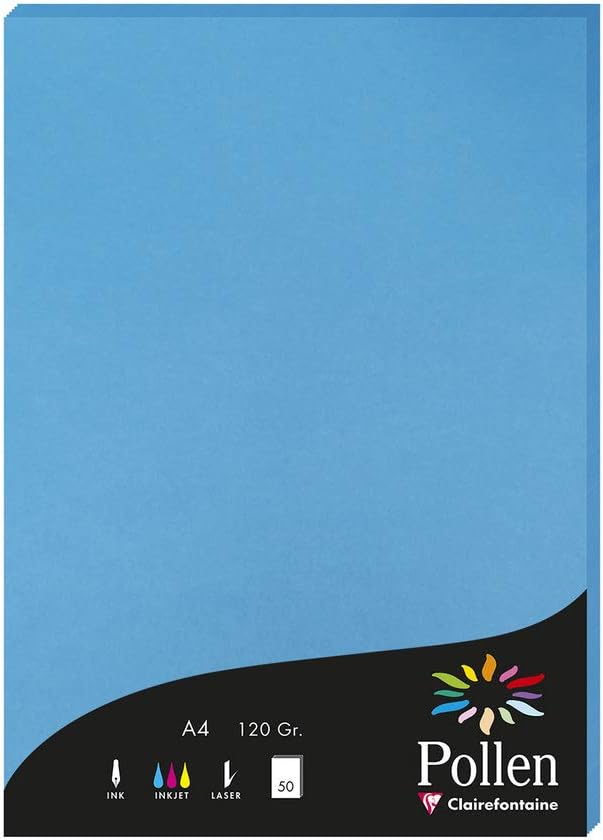 Clairefontaine 4211C Pollen Blue A4 120gsm 50-sheet Wallet Premium Paper