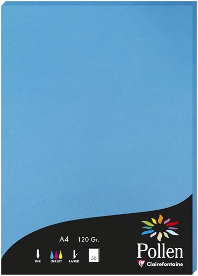 Clairefontaine 4211C Pollen Blue A4 120gsm 50-sheet Wallet Premium Paper
