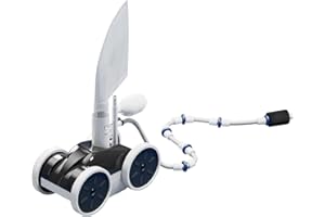 MAKHOON Upgrade Pool Pressure Side Sweeper – Professional Pool Cleaner for Efficient Swimming Pool Cleaning, Stable 4-Wheel Structure Design