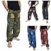 Love Quality Baggy Pants Men's One Size Printed 100% Cotton Harem Pants Hippie Boho