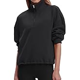 Womens Sweatshirts Half Zip Pullover Drawstring Waist Sweaters Quarter Zipper Hoodies 2025 Fall Fashion Clothes