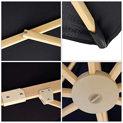 Sekey Ampelschirm 300 x 300 cm Aluminium-Sonnenschirm mit ständer Marktschirm Gartenschirm Terrassenschirm Kurbelschirm… – Bild 4