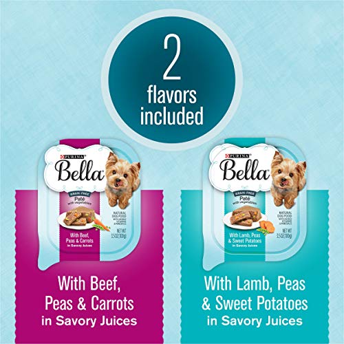 Bella Purina Grain Free, Natural Small Breed Pate Wet Dog Food Variety