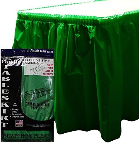 Green Plastic Table Skirt